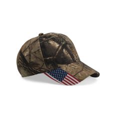 Outdoor Cap® Camo American Flag Visor Cap