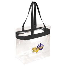 Clear Stadium Tote with Colored Trim - 12