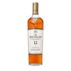 Etched Macallan 12 Year Scotch Whiskey Liquor Bottle