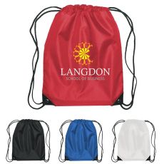 Antimicrobial Polyester Drawstring Bag - 14