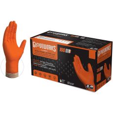 Gloveworks® HD Orange Nitrile PF Ind Gloves (Per Box Price)