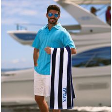 Cotton Terry Velour Striped Beach Towel - 35