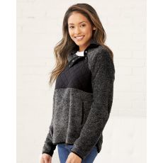 Boxercraft® Quilted Fuzzy Fleece Pullover - Women