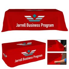 Polyester Dye Sublimated Convertible Table Cover - 6' Fitted to 8' Flat