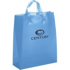 Color Frosted Plastic Bag with Loop Handles - 13