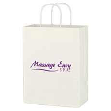 White Kraft Paper Bag with Handles  - 10