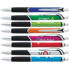 Jive Click Pen with Curved Clip & Textured Grip