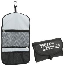 Folding Polyester Toiletry Bag with Hanging Hook - 11