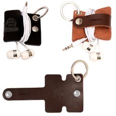 LEEMAN™ Genuine Leather Cord Organizer with Snap