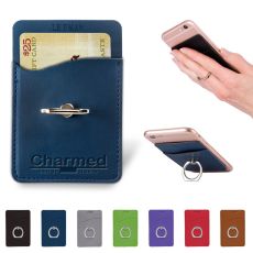 LEEMAN Tuscany™ Card Holder with Metal Ring Phone Stand 