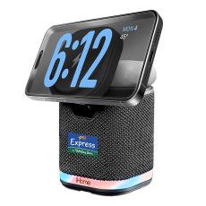 iHome® Dual Wireless Charging Stand with Bluetooth Speaker