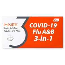 iHealth Flu A&B/COVID-19 3-in-1 Rapid Test - 2 Tests per Box (priced per test)