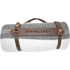 Wool-Blend Blanket with Leather Carrying Strap - 66
