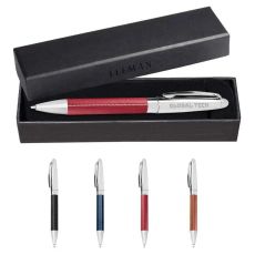 Tuscany™ Faux Leather-Wrapped Pen with Gift Box