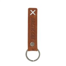 Leather Keychain with Accent Stitching
