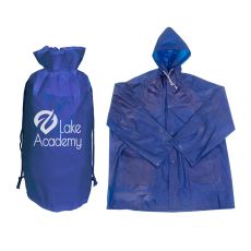 Polyester Lightweight Rain Jacket in Pouch