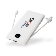 Power Bank with Built-in Cables & Retractable AC Wall Plug