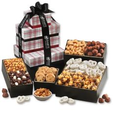 Classic Plaid Sweet & Salty 4-Tier Tower