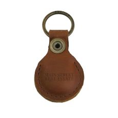 Rustico Leather AirTag Holder Key Ring