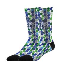 Strideline Full Color Crew Sock with Black Heel & Toe
