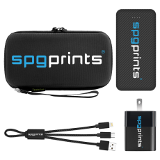 4,000 mAh Slim Powerbank & Tech Gift Set - Set