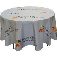 Polyester Dye Sublimated Round Table Cover - 4' dia.