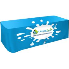 Polyester Dye Sublimated 3 Sided Fitted Table Cover - 8'