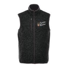 Elevate Polyester Sweater Knit Full Zip Vest - Men