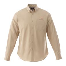 Men's Poly/Cotton Woven Long Sleeve Button Down
