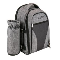 Wine & Picnic Cooler Backpack for Four + Fleece Blanket