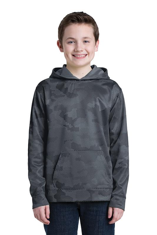 Sport-Tek® Sport-Wick® CamoHex Hooded Pullover - Youth