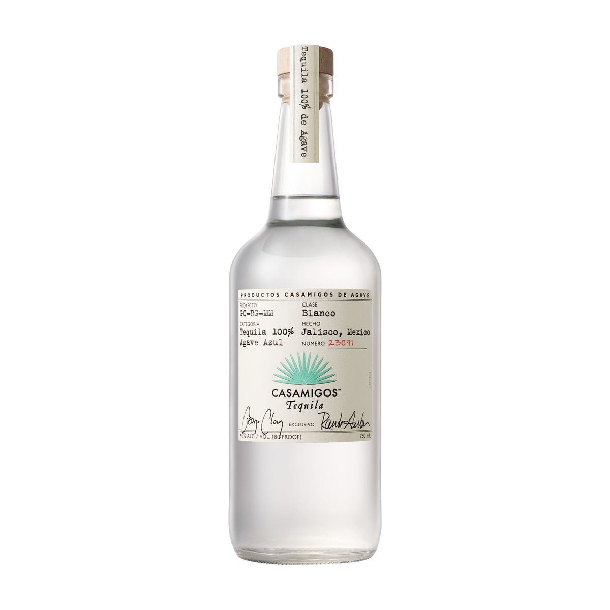 Etched Casamigos Blanco Tequila Liquor Bottle image