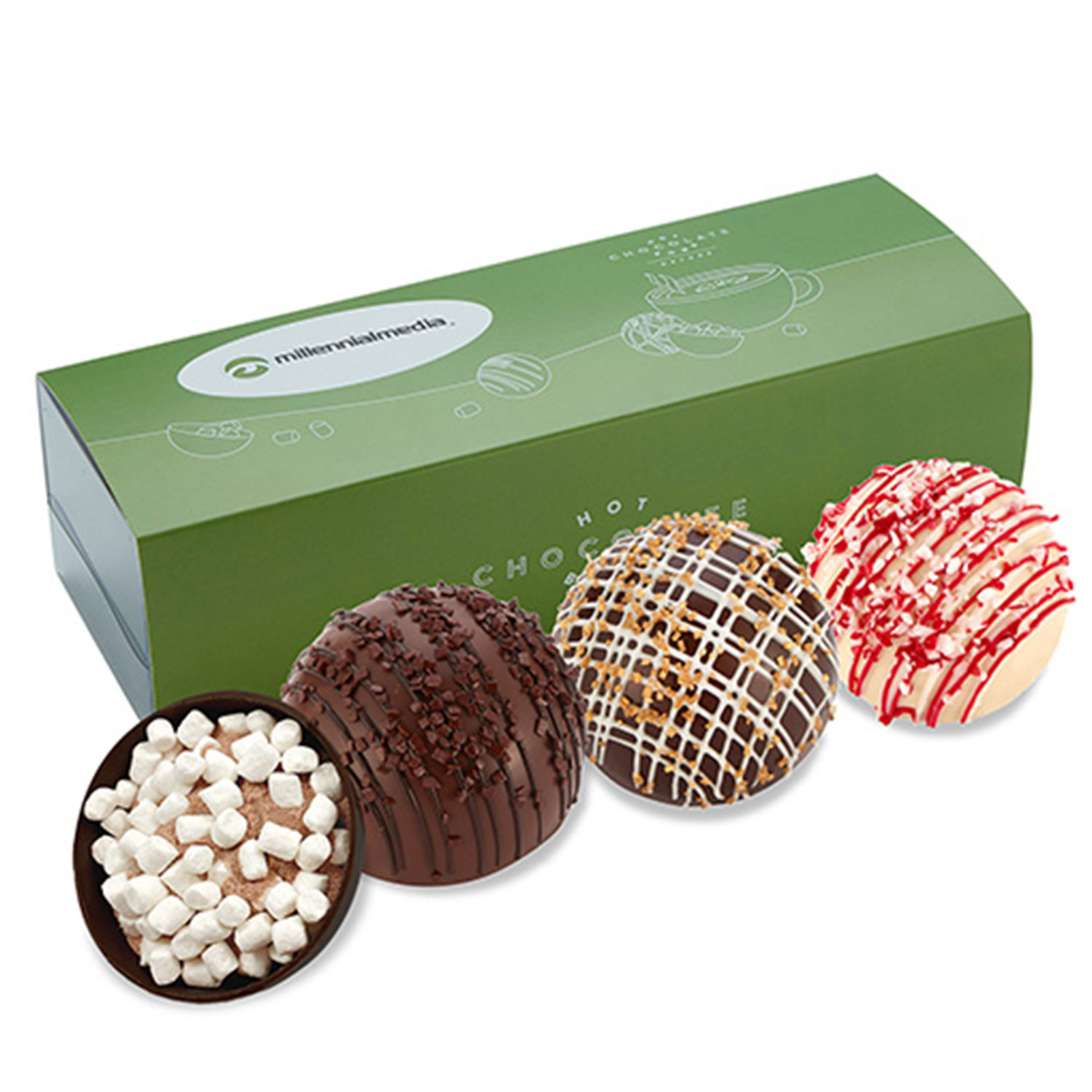 Hot Chocolate Bombs in Box with Sleeve - 3 Pack image