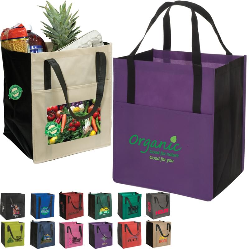 Recyclable Two-Tone Non-Woven Tote - 13