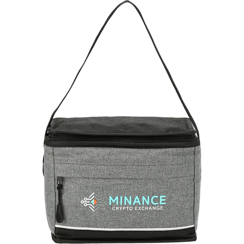 Two-Toned Heathered Lunch Cooler - 6 Can