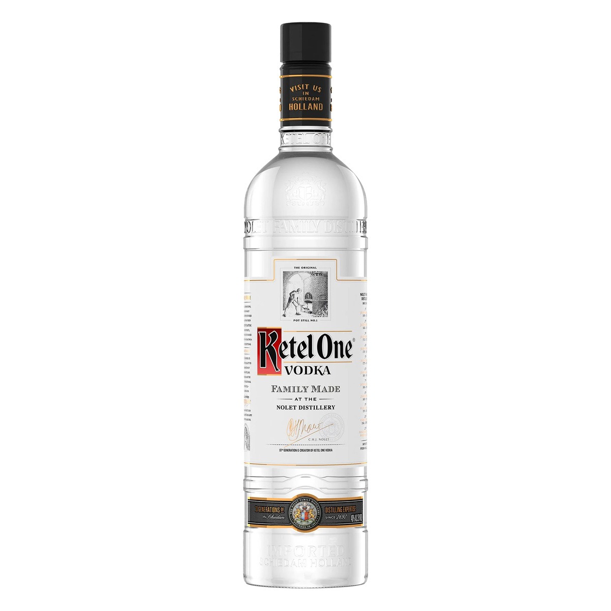 Etched Ketel One Vodka Liquor Bottle