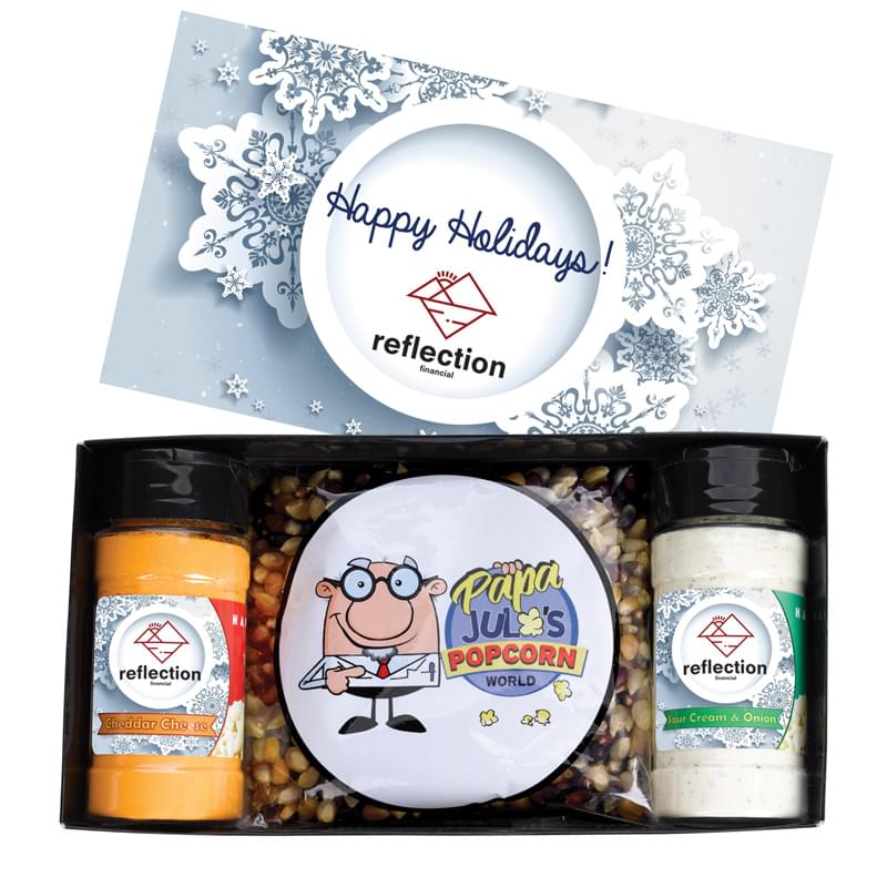 Multi-Colored Kernel Popcorn with Seasoning Shaker Bottles