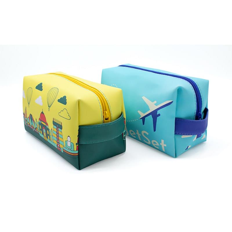 Full Color Vegan Leather Travel Case - 4 3/4