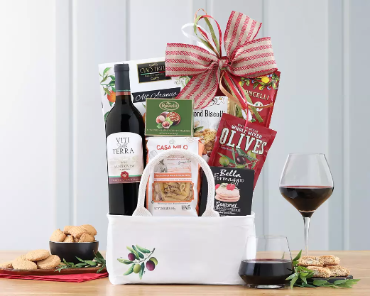 Viti Della Terra Sangiovese Red Wine Gift Basket
