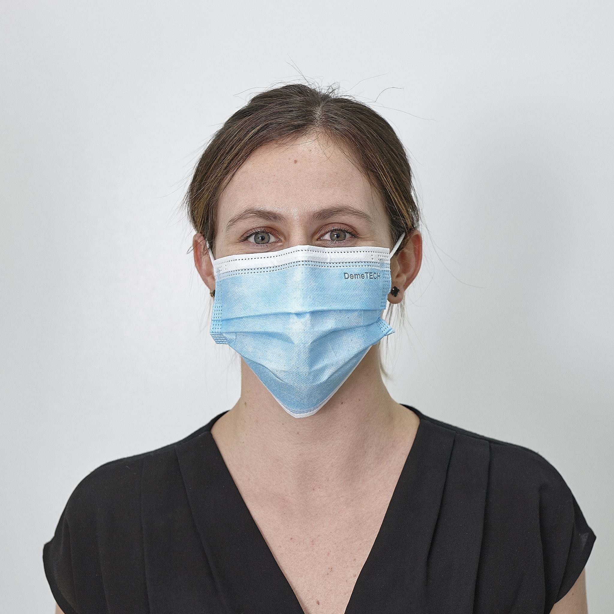 DemeTECH® USA Made 3-Ply Face Mask with Ear Loops (Price Per Mask)