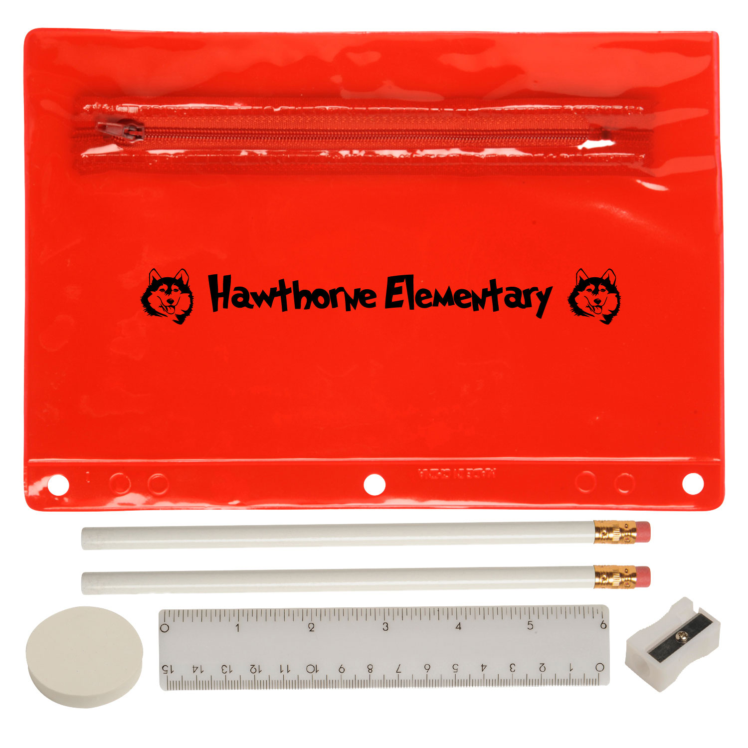 Solid Translucent Pencil Case School Kit