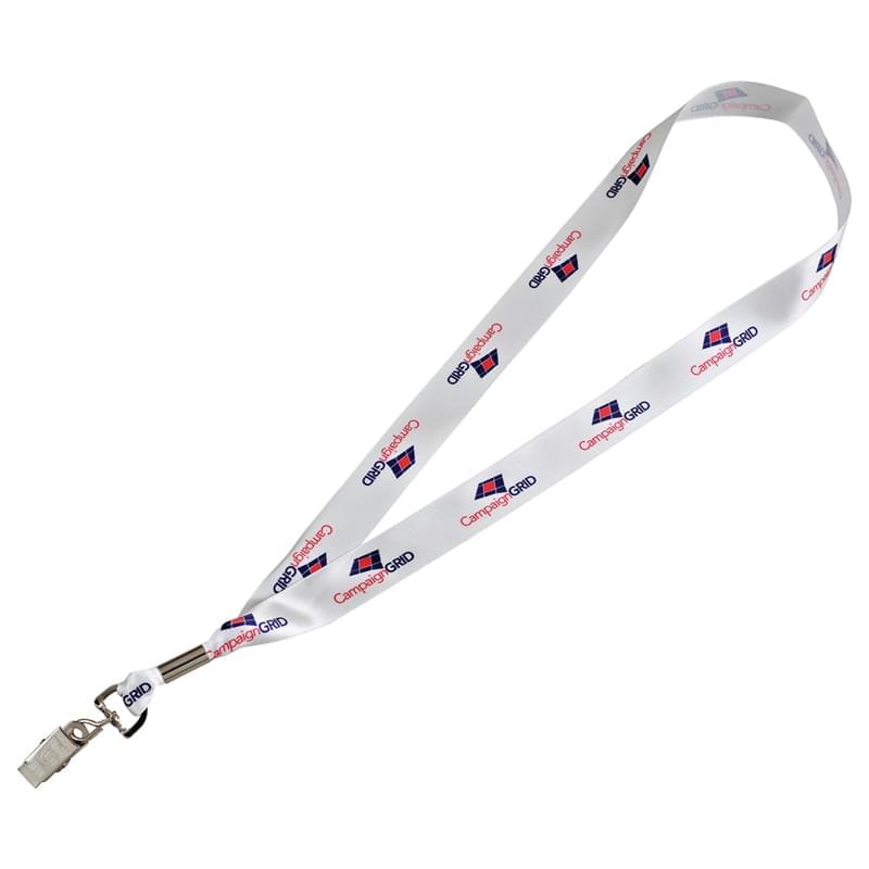 7/8" Full Color Lanyard with Swivel Bulldog Clip