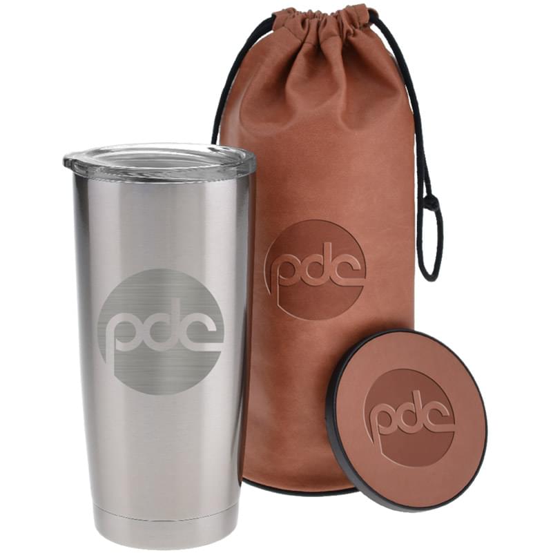 20 oz. Tumbler and Coaster Set in Travel Bag