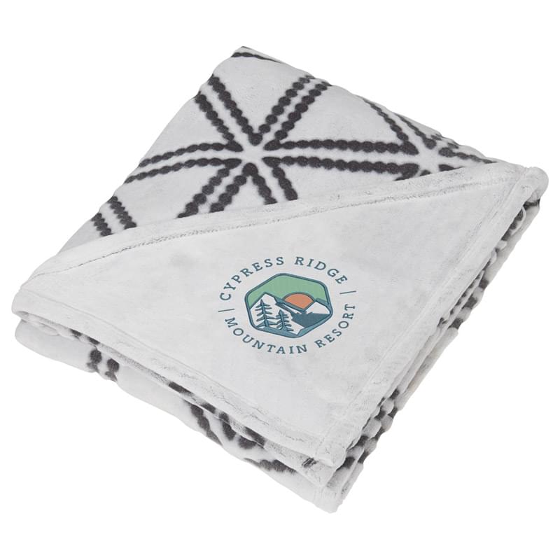 Fleece Blanket with Sculpture Print - 50" x 60"