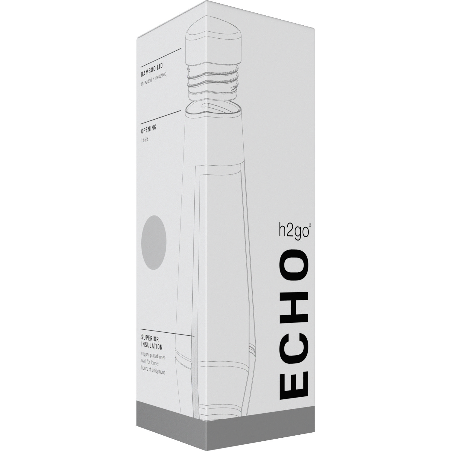 h2go® Echo Vacuum Insulated Bottle - 16.9 oz.