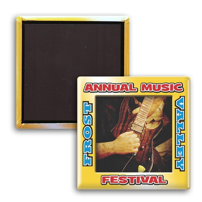 2" Square Button Magnet image