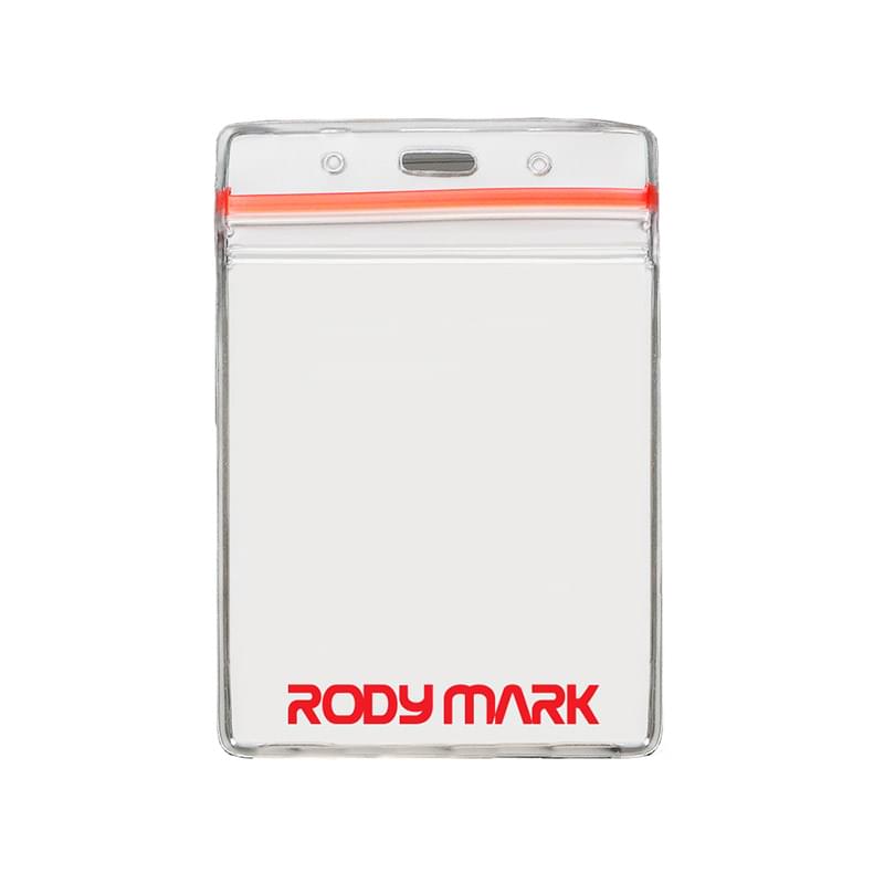 3 5/8" x 4 5/18" Blank Vertical Vinyl Pouch with Zipper