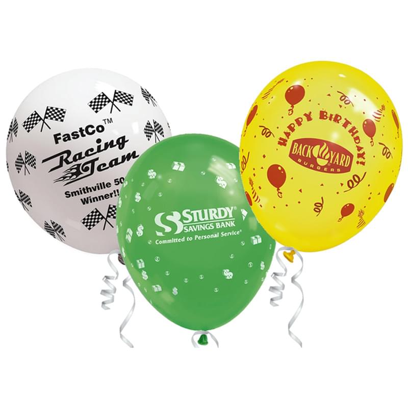 11" Metallic Wrap Imprint Latex Balloon