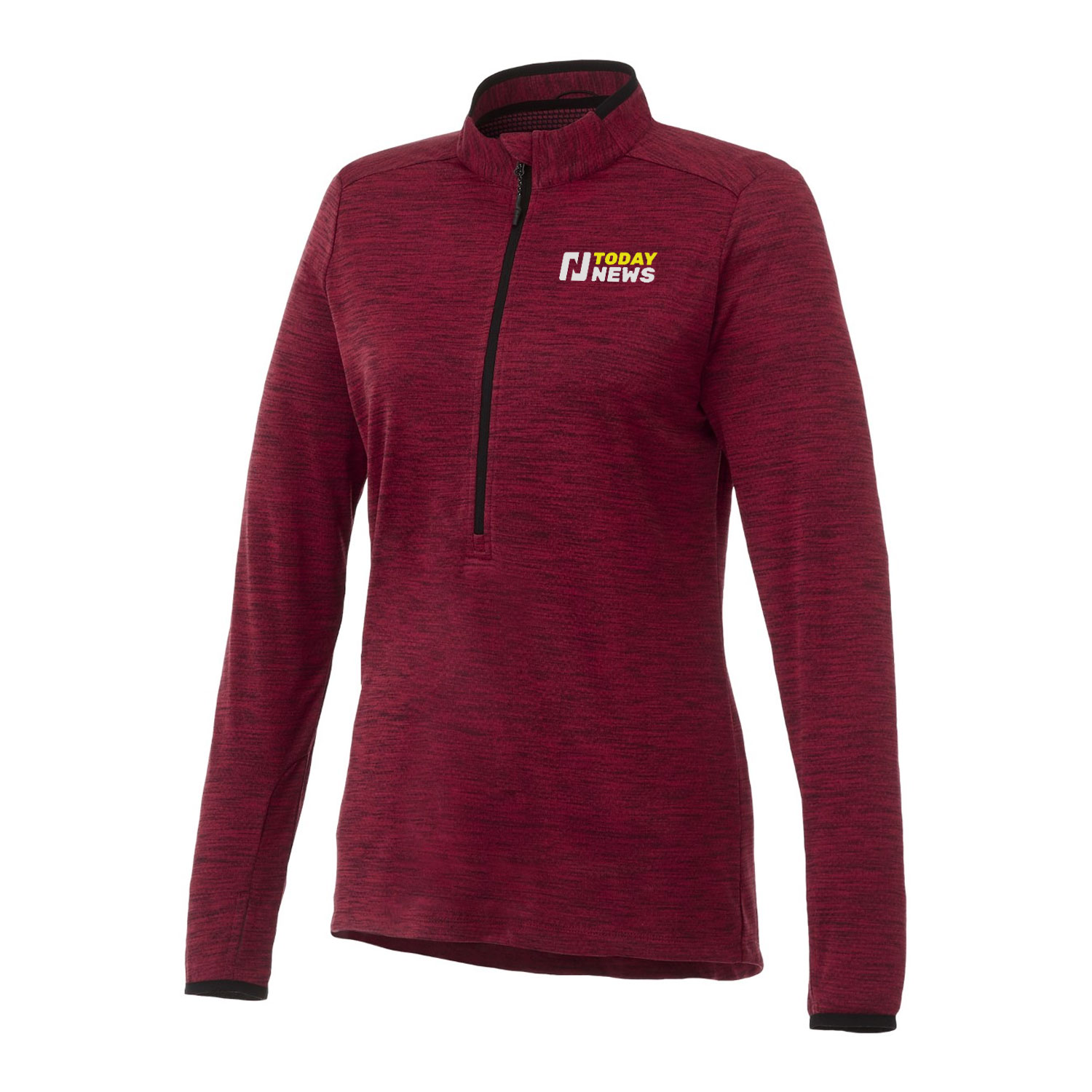 Elevate Textured Doubleknit Half Zip Pullover Sweater - Women