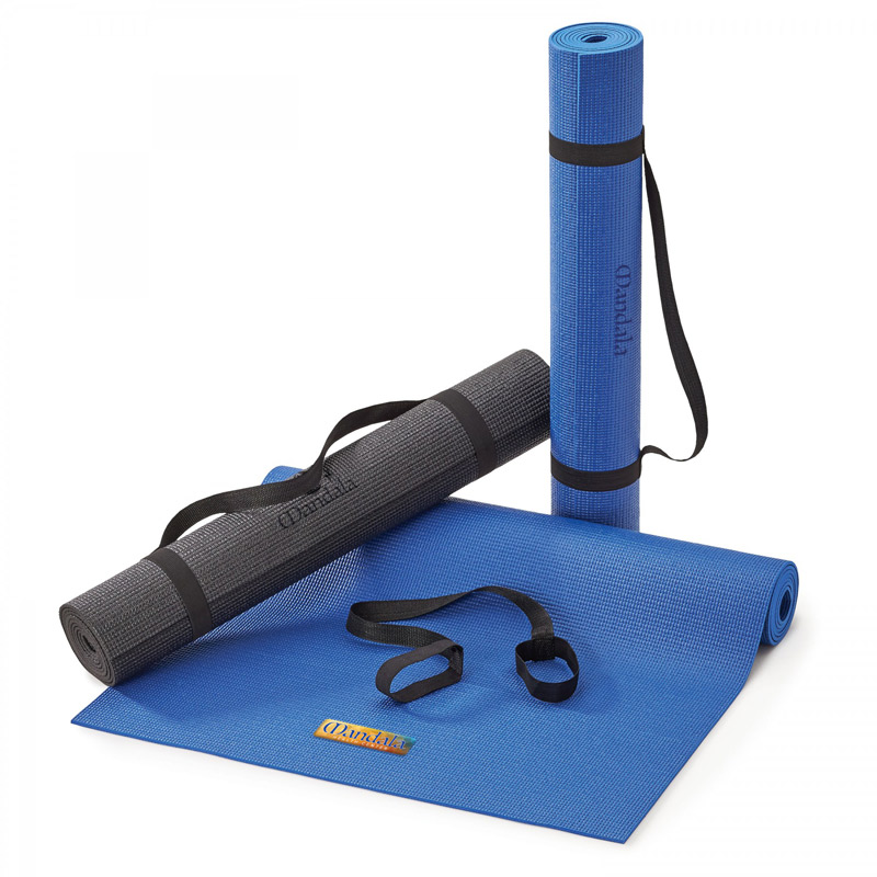 PVC Yoga Mat with Harness and Strap - 65 1/2" x 24" image